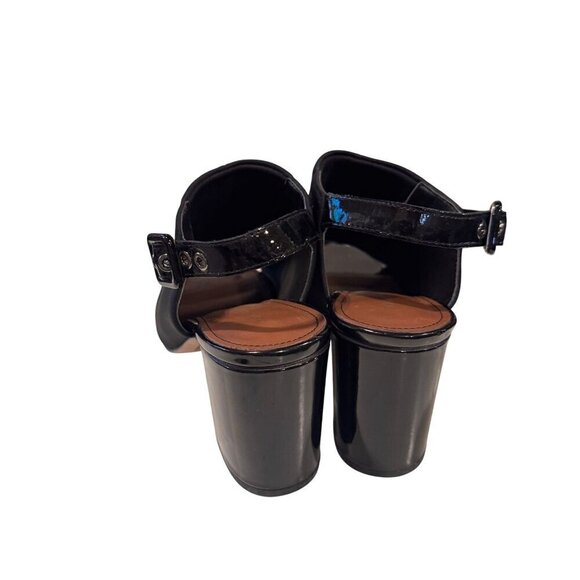 Donald J Pliner Black Block Heel Open Toe Slingback Sandals Womens Size 8.5 - Picture 5 of 10
